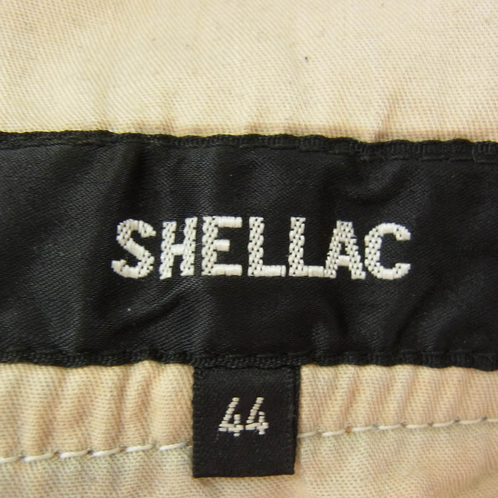 SHELLAC シェラック 26913 ハラコパッチ ストレッチ ストレートクラッシュ ダメージ スリム スキニー デニム パンツ ジーンズ インディゴブルー系 44【中古】