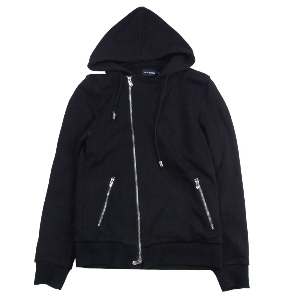 DEAL DESIGN ディールデザイン ダブルジップ ライダース パーカー フーディー ブラック系 M【中古】