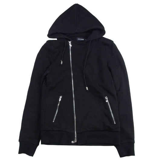 DEAL DESIGN ディールデザイン ダブルジップ ライダース パーカー フーディー ブラック系 M【中古】