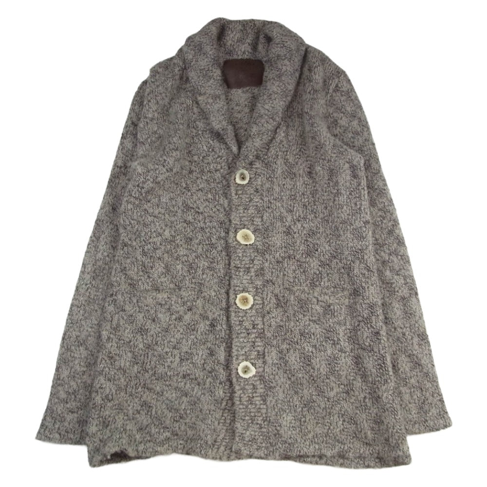 BACKBONE バックボーン 10AW BB10FW-KN20 ショールカラー ローゲージ アルパカ ウール ニット カーディガン ベージュ系 L【中古】