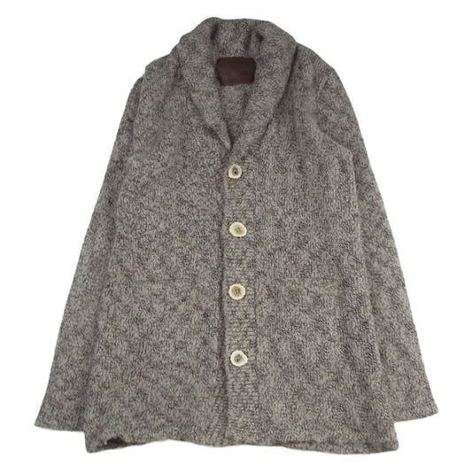 BACKBONE バックボーン 10AW BB10FW-KN20 ショールカラー ローゲージ アルパカ ウール ニット カーディガン ベージュ系 L【中古】