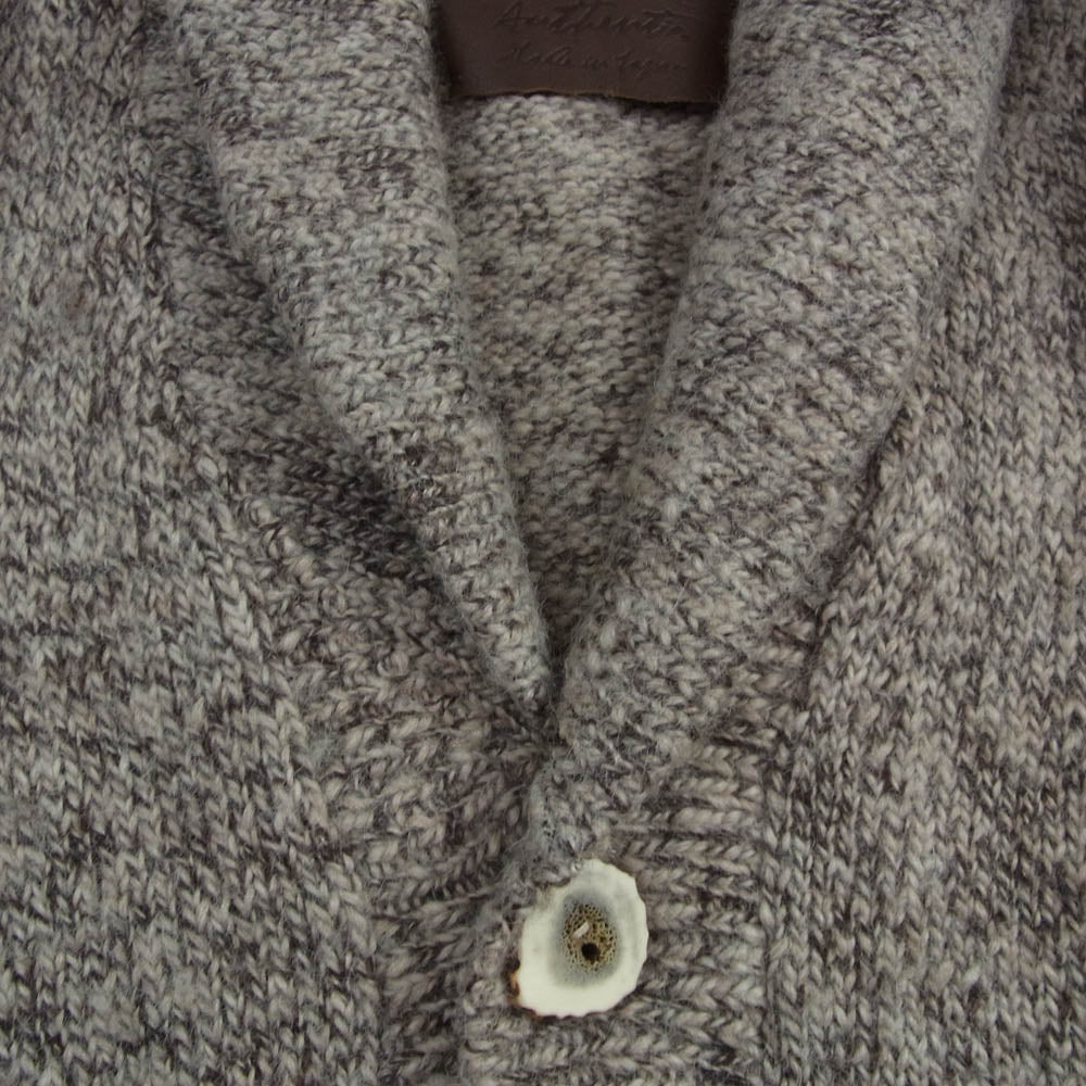 BACKBONE バックボーン 10AW BB10FW-KN20 ショールカラー ローゲージ アルパカ ウール ニット カーディガン ベージュ系 L【中古】
