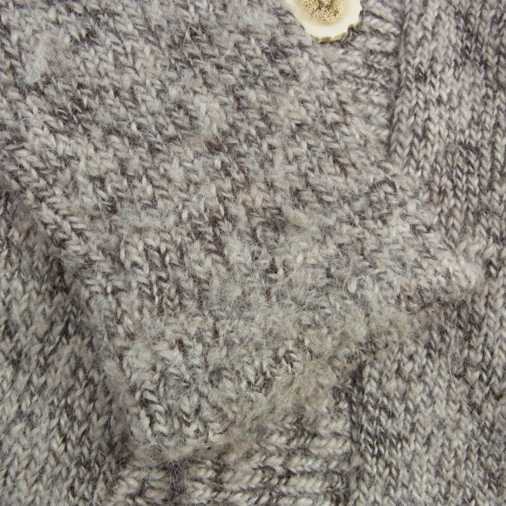 BACKBONE バックボーン 10AW BB10FW-KN20 ショールカラー ローゲージ アルパカ ウール ニット カーディガン ベージュ系 L【中古】