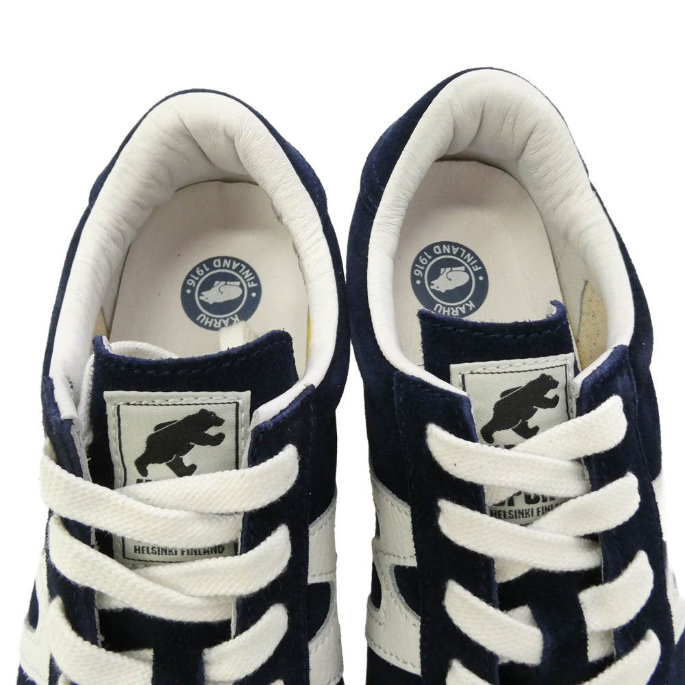 カルフ F809006 Trampas NAVY WHITE トランパス ネイビー ホワイト ローカット スニーカー ダークネイビー系 ホワイト系 US7【新古品】【未使用】【中古】