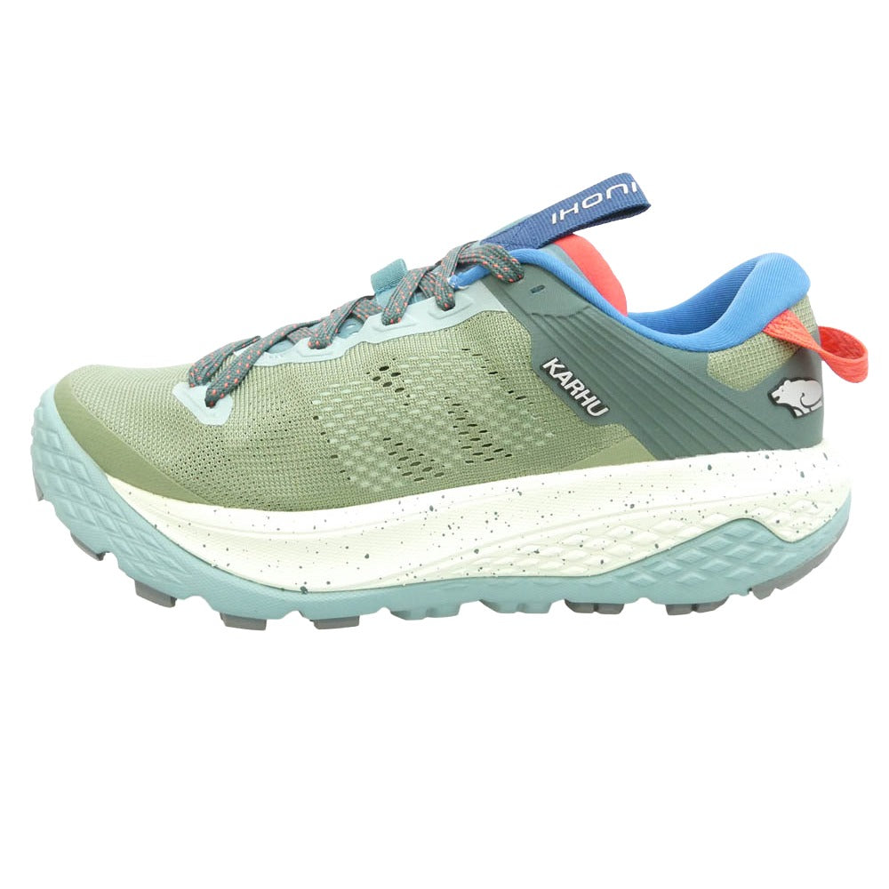 カルフ F204003 IKONI TRAIL OIL GREEN MINERAL BLUE イコニ トレイル ランニングシューズ ローカットスニーカー マルチカラー系 US8【新古品】【未使用】【中古】