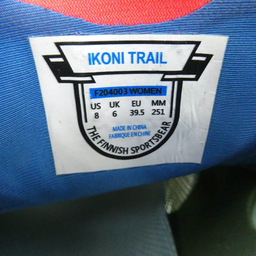 カルフ F204003 IKONI TRAIL OIL GREEN MINERAL BLUE イコニ トレイル ランニングシューズ ローカットスニーカー マルチカラー系 US8【新古品】【未使用】【中古】