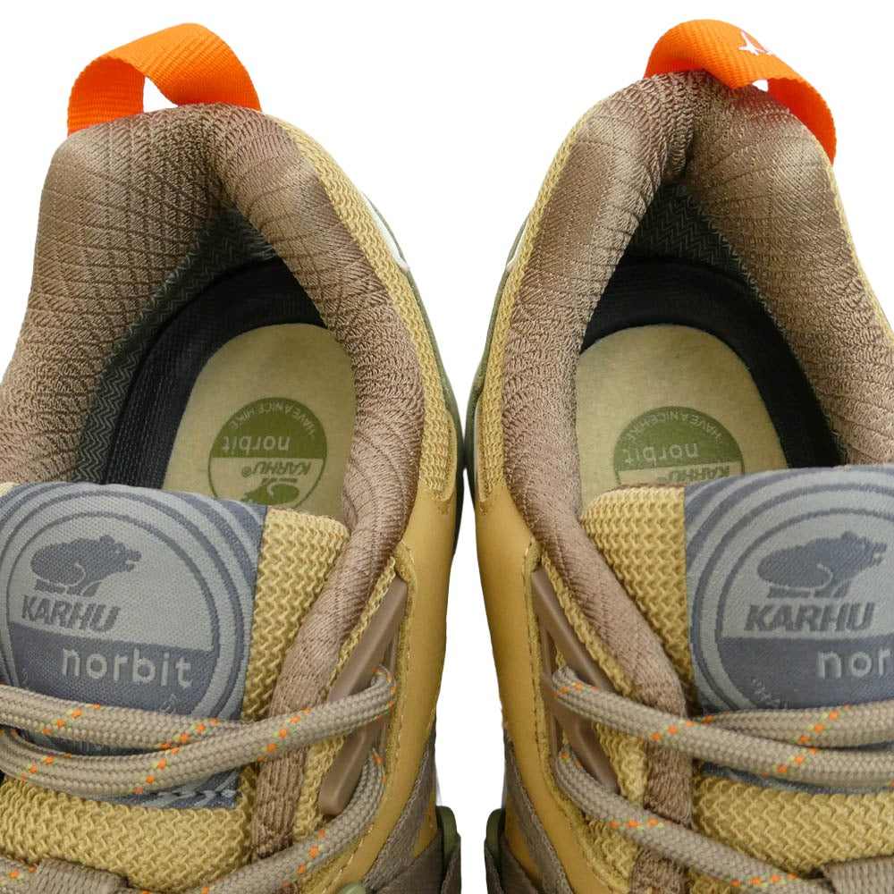 カルフ NOR0001 × Norbit FUSION XC ノービット フュージョン HAVE A NICE HIKE SAGE GREEN BEIGE ランニングシューズ ローカットスニーカー マルチカラー系 US9.5【新古品】【未使用】【中古】