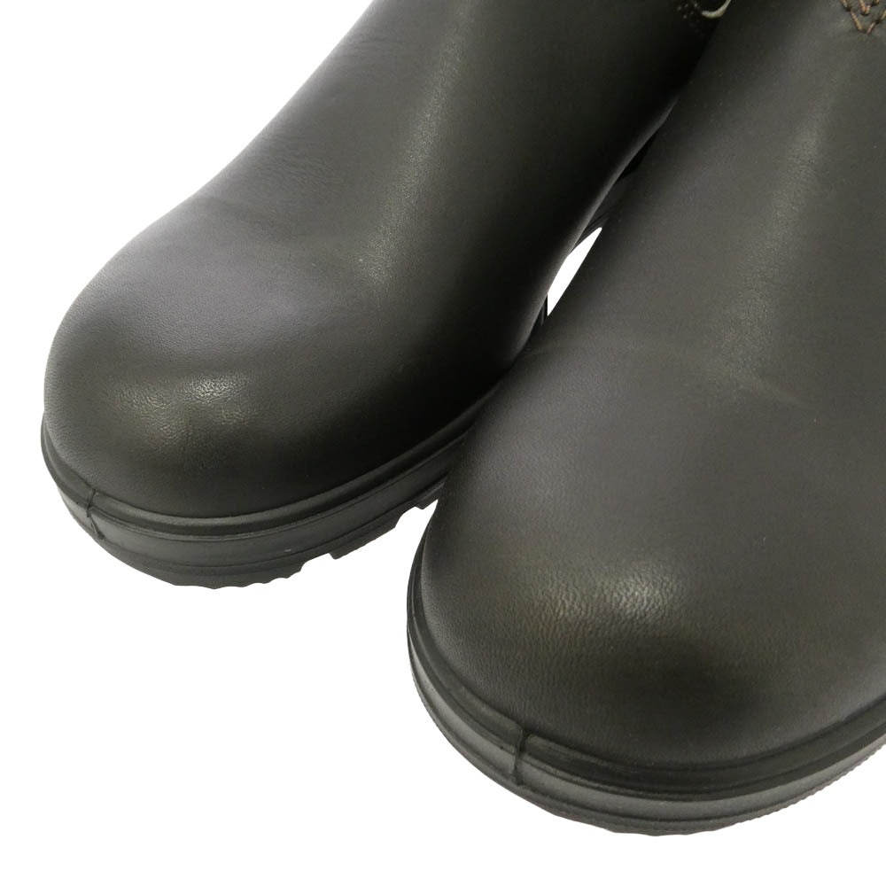 ブランドストーン 2403 Leather Chelsea Lug Boots レザー サイドゴア チェルシー ショート ブーツ ブラック系 UK6【極上美品】【中古】