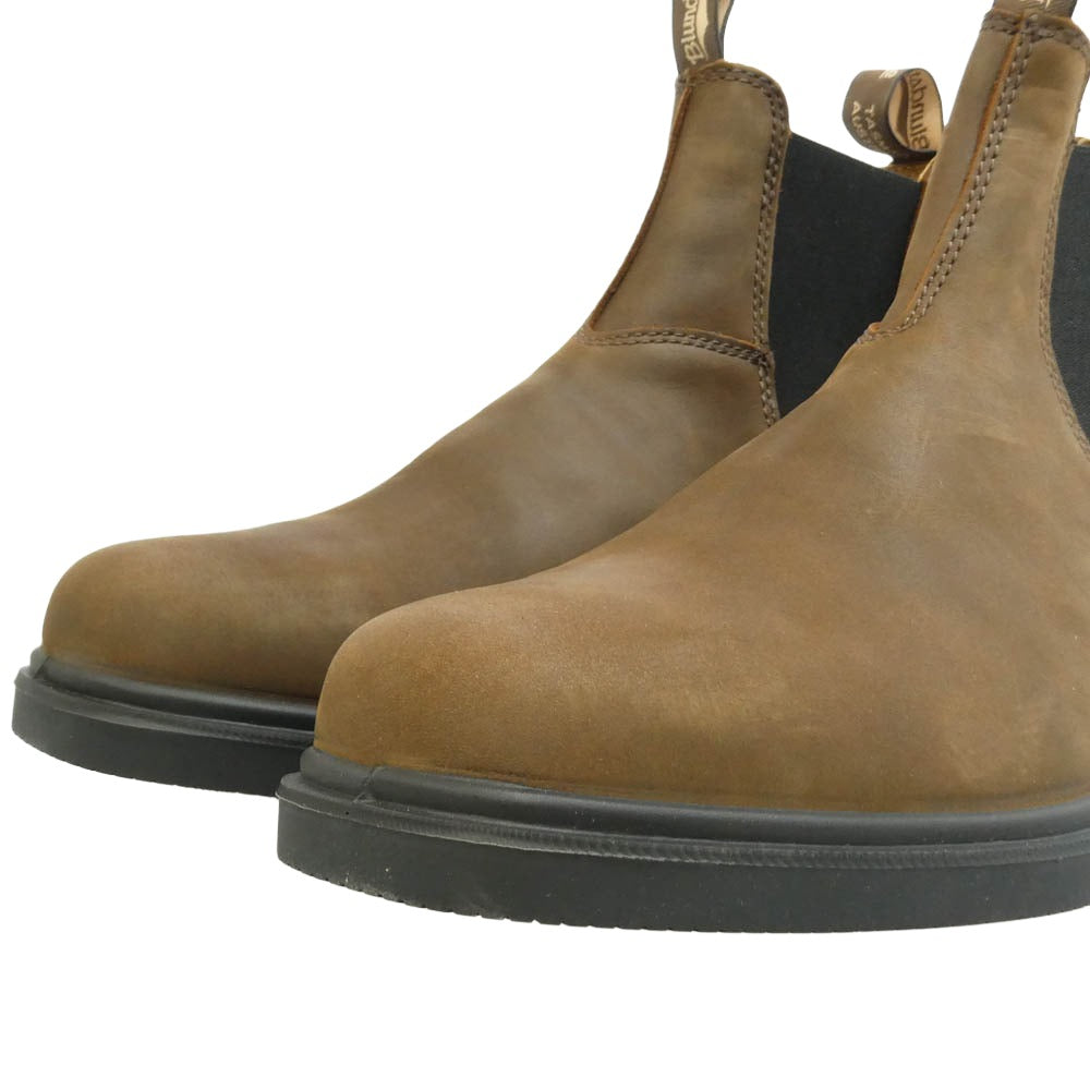 ブランドストーン 2029 Elastic Leather Chelsea Lug Boots Antique brown エラスティック アンティークブラウン スエード レザー サイドゴア チェルシー ショート ブーツ ブラウン系 UK9【美品】【中古】