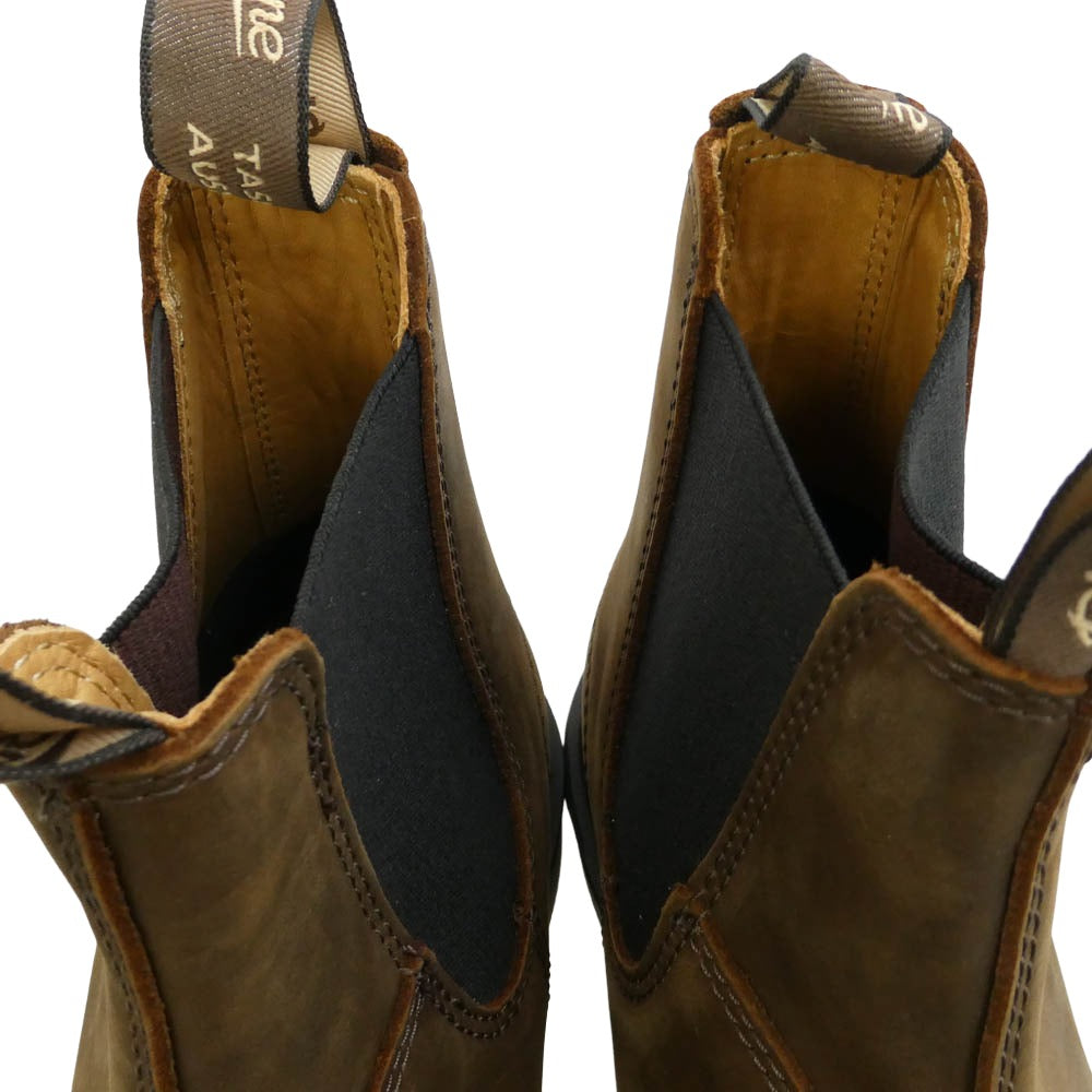 ブランドストーン 2029 Elastic Leather Chelsea Lug Boots Antique brown エラスティック アンティークブラウン スエード レザー サイドゴア チェルシー ショート ブーツ ブラウン系 UK9【美品】【中古】