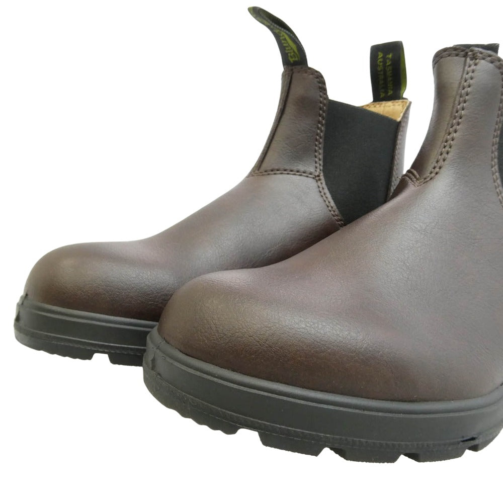 ブランドストーン 2116 Elastic Leather Chelsea Lug Boots エラスティック レザー サイドゴア チェルシー ショート ブーツ ダークブラウン系 UK4【極上美品】【中古】