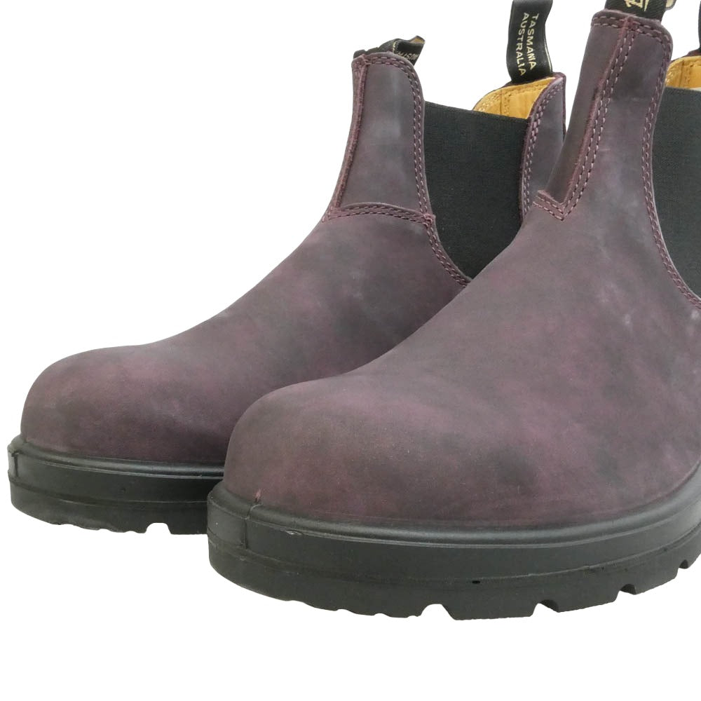 ブランドストーン 2448 Leather Chelsea Lug Boots スエード レザー サイドゴア チェルシー ショート ブーツ パープル系 UK9【美品】【中古】