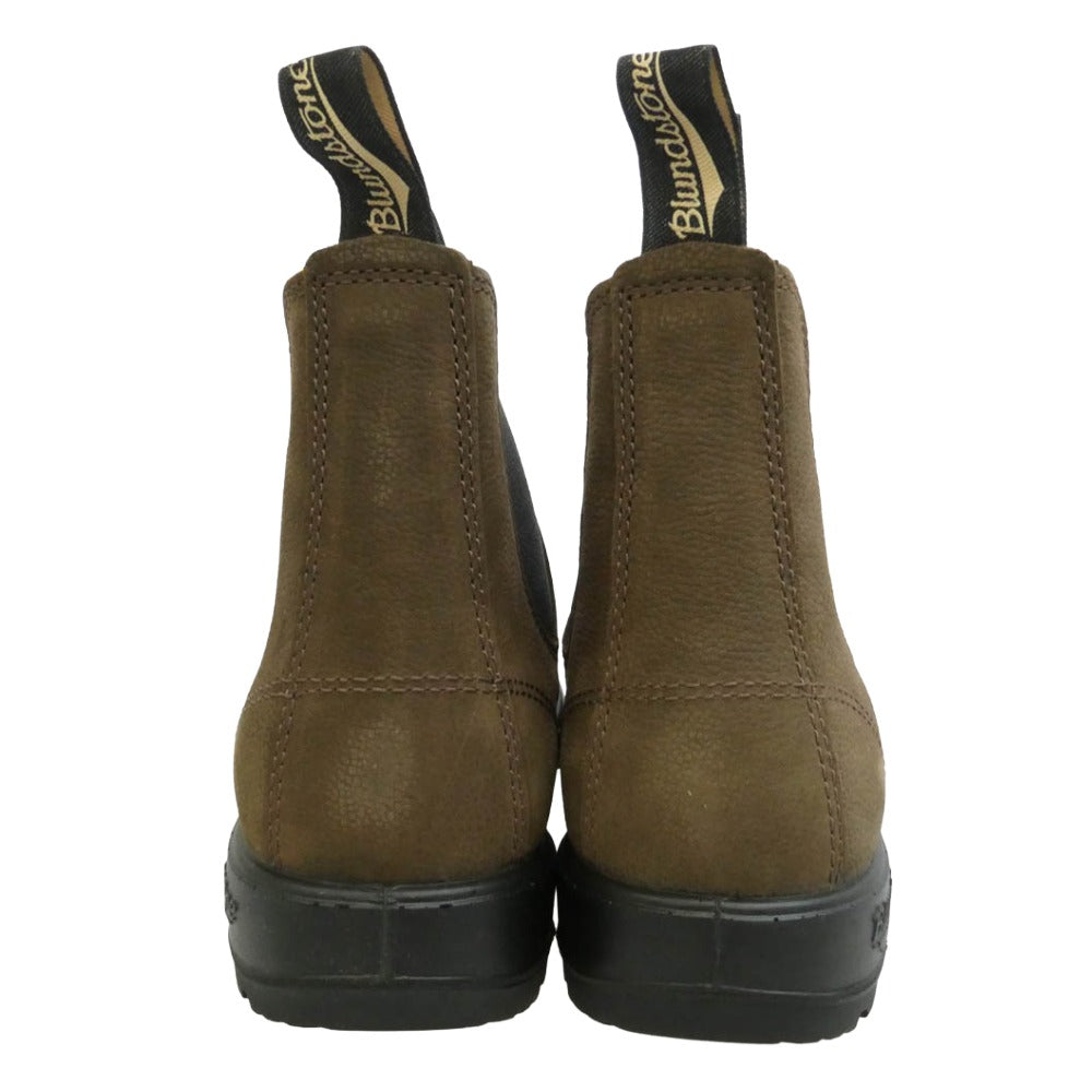 ブランドストーン 1606 Nubuck Ankle Leather Chelsea Lug Boots シボ革 ヌバック アンクル レザー サイドゴア チェルシー ショート ブーツ ブラウン系 UK6【美品】【中古】