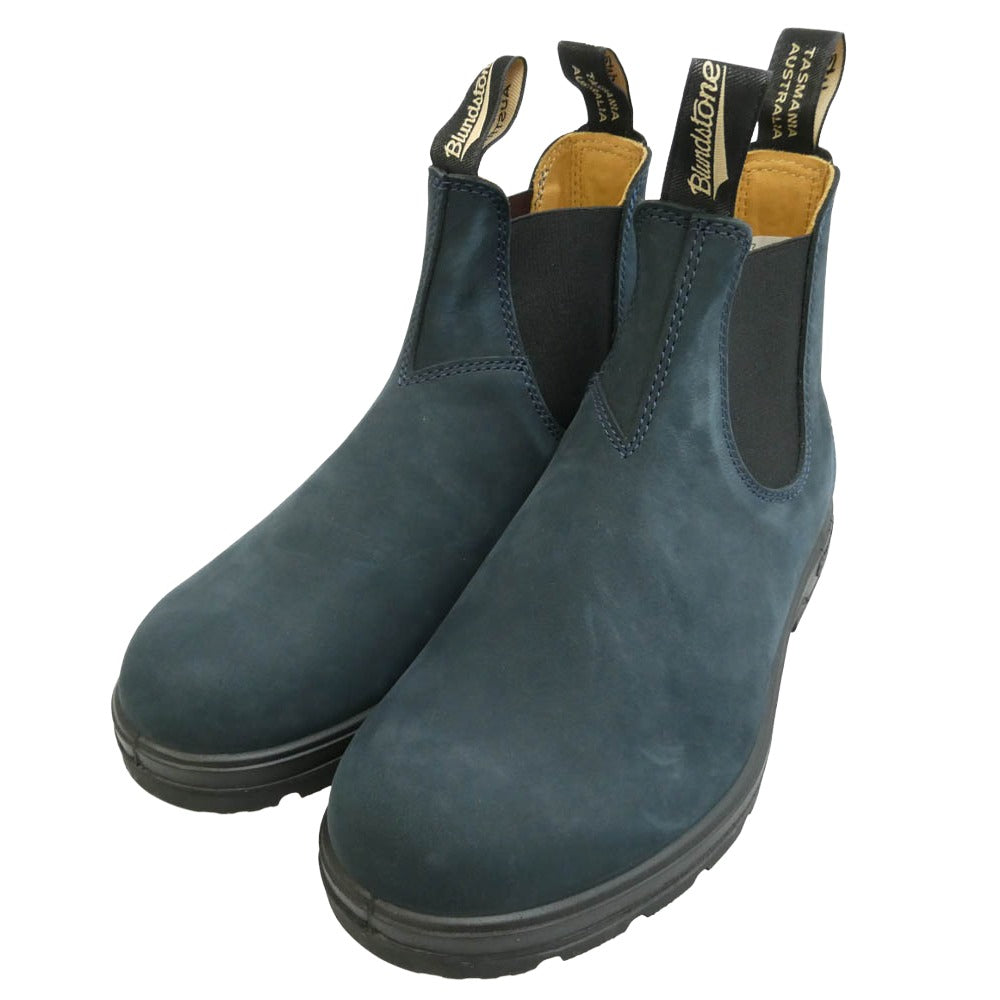 ブランドストーン 1940 Leather Chelsea Lug Boots スエード レザー サイドゴア チェルシー ショート ブーツ ダークネイビー系 UK6【美品】【中古】