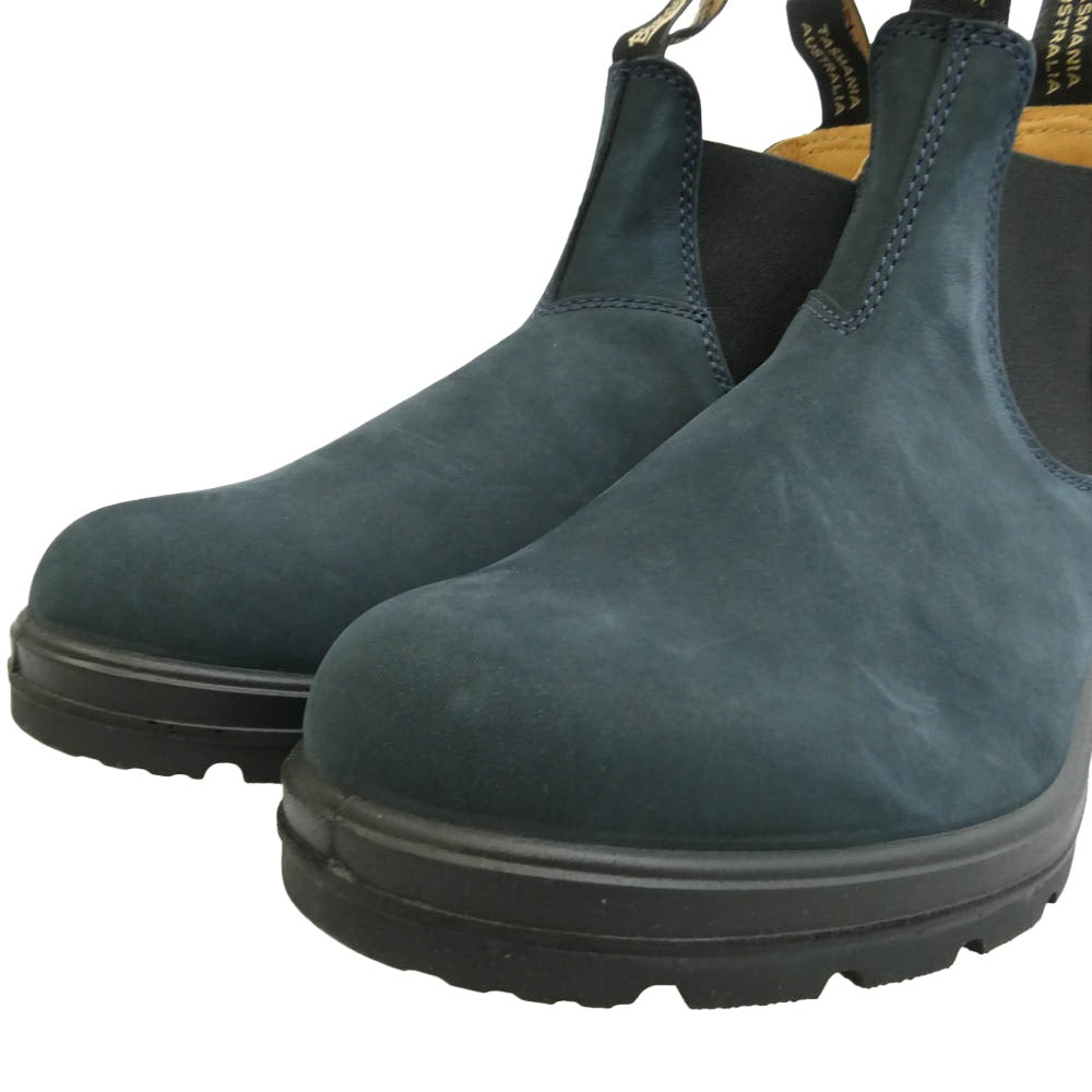 ブランドストーン 1940 Leather Chelsea Lug Boots スエード レザー サイドゴア チェルシー ショート ブーツ ダークネイビー系 UK6【美品】【中古】