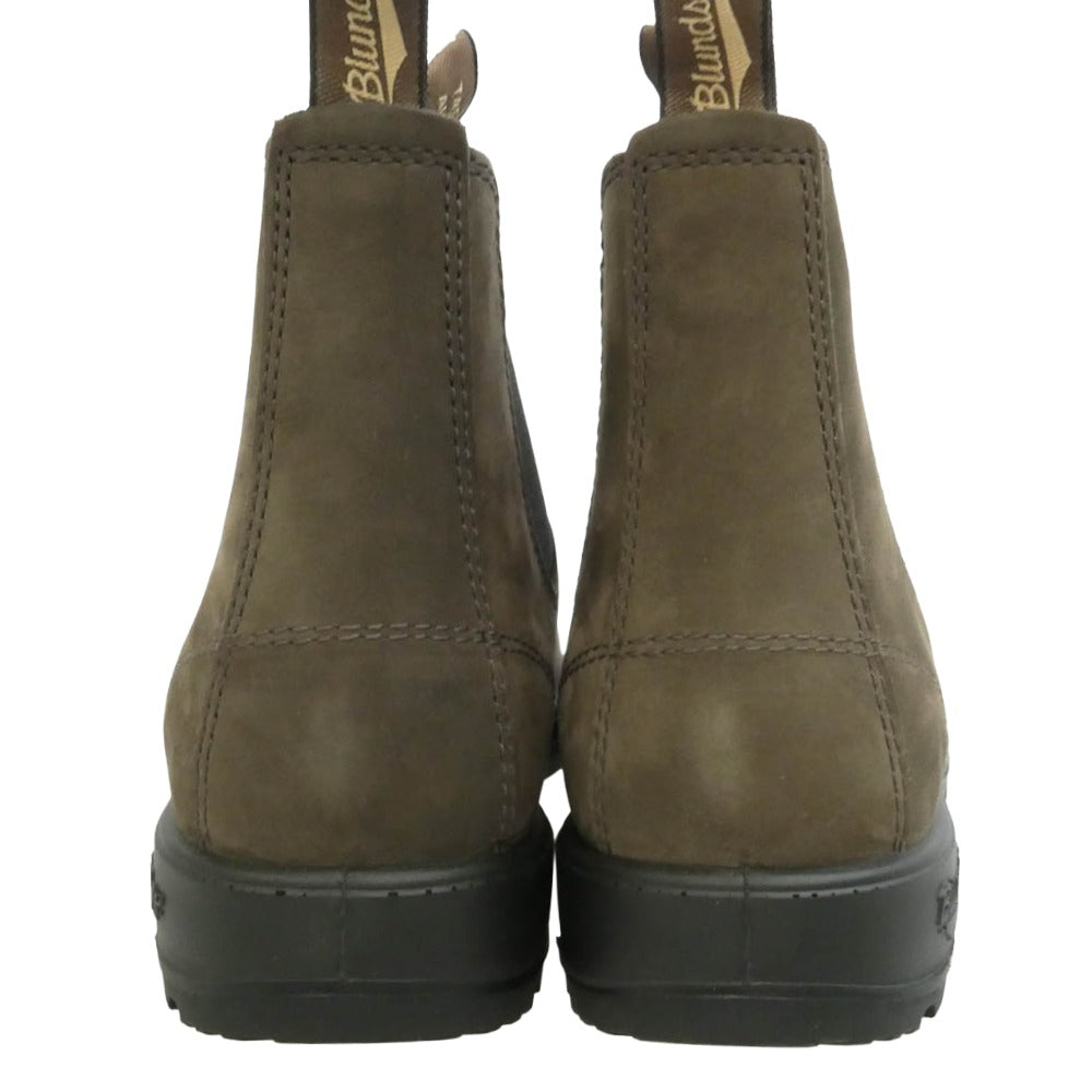 ブランドストーン 2345 Nubuck Ankle Leather Chelsea Lug Boots ヌバック アンクル スエード レザー サイドゴア チェルシー ショート ブーツ ブラウン系 UK9【美品】【中古】