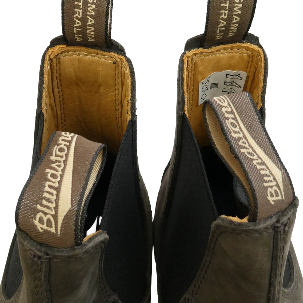 ブランドストーン 2345 Nubuck Ankle Leather Chelsea Lug Boots ヌバック アンクル スエード レザー サイドゴア チェルシー ショート ブーツ ブラウン系 UK9【美品】【中古】