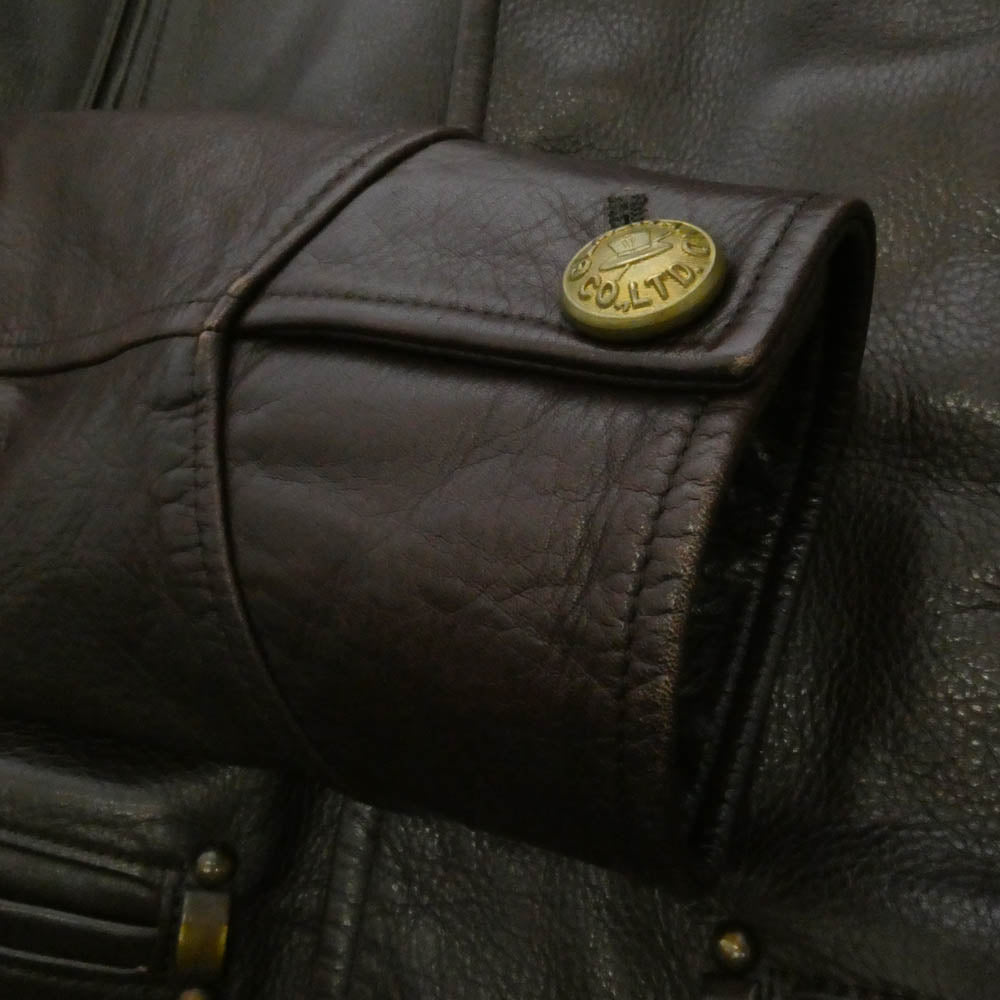 BY GLADHAND バイグラッドハンド 14AW BYGH-14-AW-04 カウハイド レザー カー コート ジャケット 裏地コーデュロイ ブラウン系 M【中古】