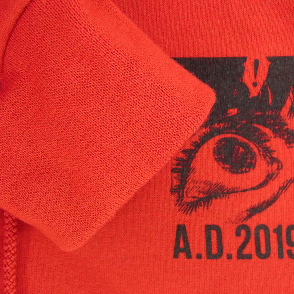 アキラアートオブウォール 19AW 展覧会限定 Back Print Hoodie バックプリント プルオーバー フーディー パーカー レッド系 XL【中古】