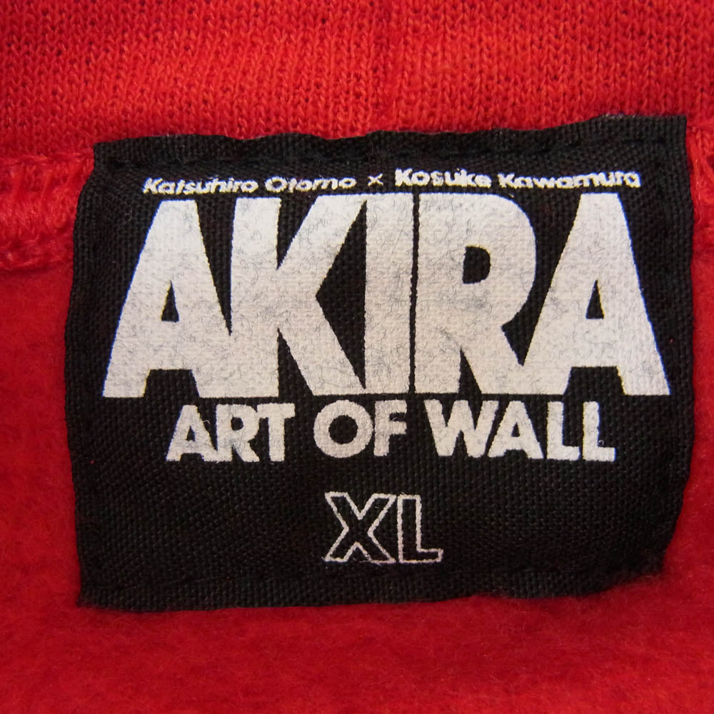 アキラアートオブウォール 19AW 展覧会限定 Back Print Hoodie バックプリント プルオーバー フーディー パーカー レッド系 XL【中古】