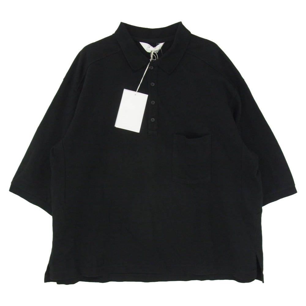 ANCELLM アンセルム ANC-CT104 S/S POLO SHIRT 鹿の子 半袖 ポロシャツ ブラック系 2【中古】
