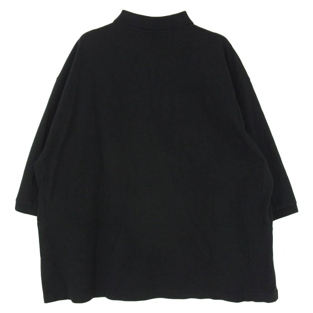 ANCELLM アンセルム ANC-CT104 S/S POLO SHIRT 鹿の子 半袖 ポロシャツ ブラック系 2【中古】