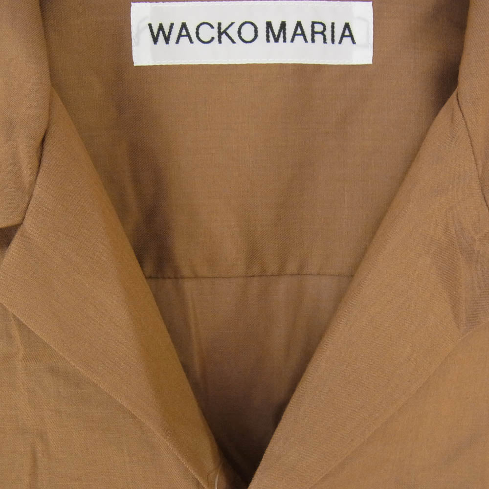 WACKO MARIA ワコマリア 26SS 26SS-WMS-OC19 SOKTAS OPEN COLLAR SHIRT S/S ソクタス オープンカラー 半袖 シャツ ブラウン系 XL【中古】