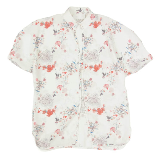マメクロゴウチ 20SS MM20PS-SH702 Flower Printed Blouse フラワープリントブラウス 半袖 シャツ ホワイト系 1【中古】