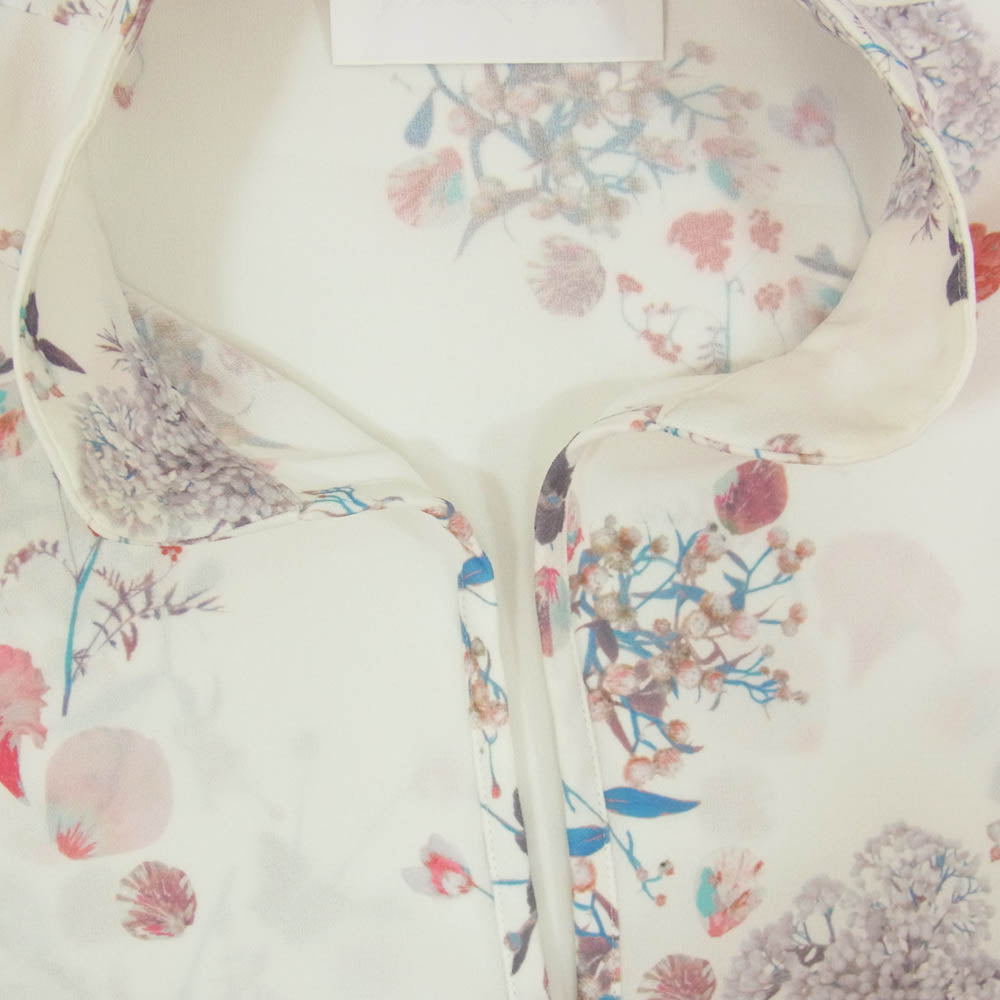 マメクロゴウチ 20SS MM20PS-SH702 Flower Printed Blouse フラワープリントブラウス 半袖 シャツ ホワイト系 1【中古】