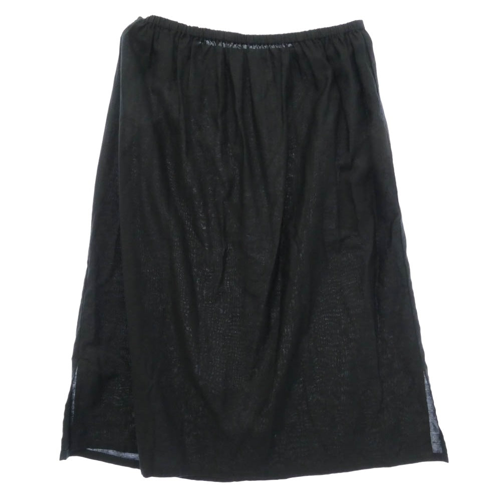 チカキサダ 24SS CS-24059 Lace skirt フラワーモチーフ レイヤード レース ミディ スカート ブラック系 2【美品】【中古】