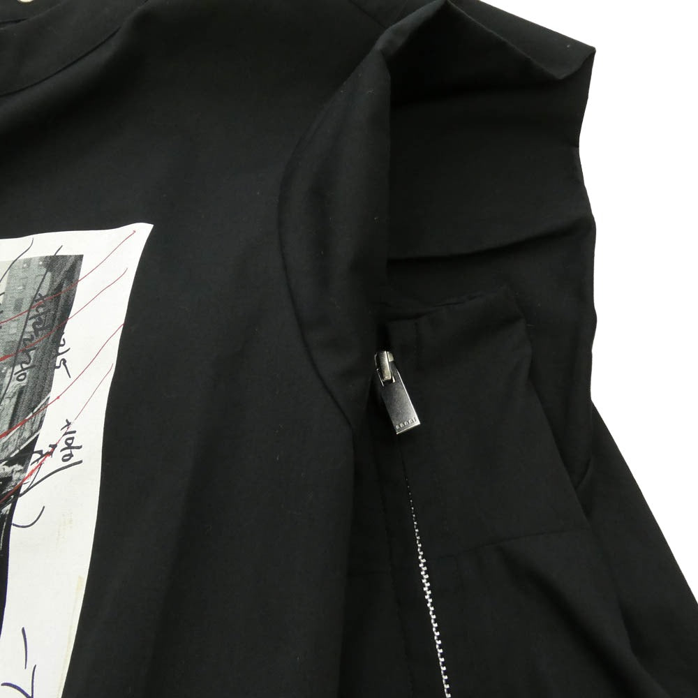 Sacai サカイ 25SS 25-07682 James Dean Cotton Poplin Pullover ジェームスディーン コットン ポッピン プルオーバー ノースリーブ ブラック系 1【中古】