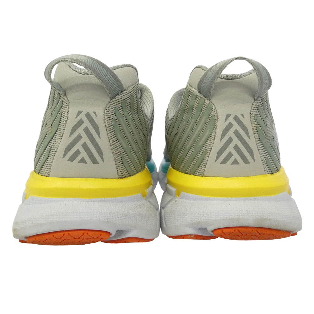 HOKA ONE ONE ホカ オネオネ 1093756 W CLIFTON 5 Vapor Blue/Wrought Iron クリフトン ローカット ランニング シューズ スニーカー グレー系 マルチカラー系 24cm【中古】
