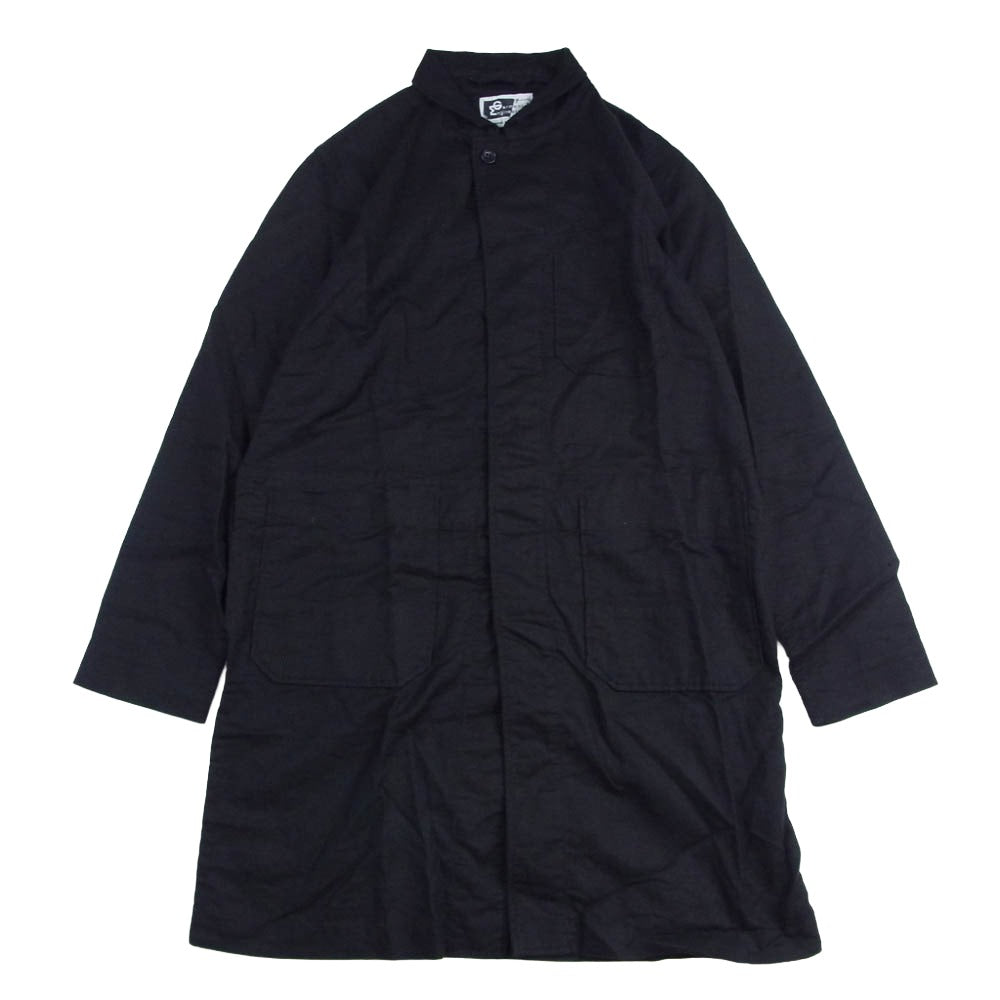 Engineered Garments エンジニアードガーメンツ USA製 コットンリネン マオカラー 長袖 シャツ ブラック系 1【中古】