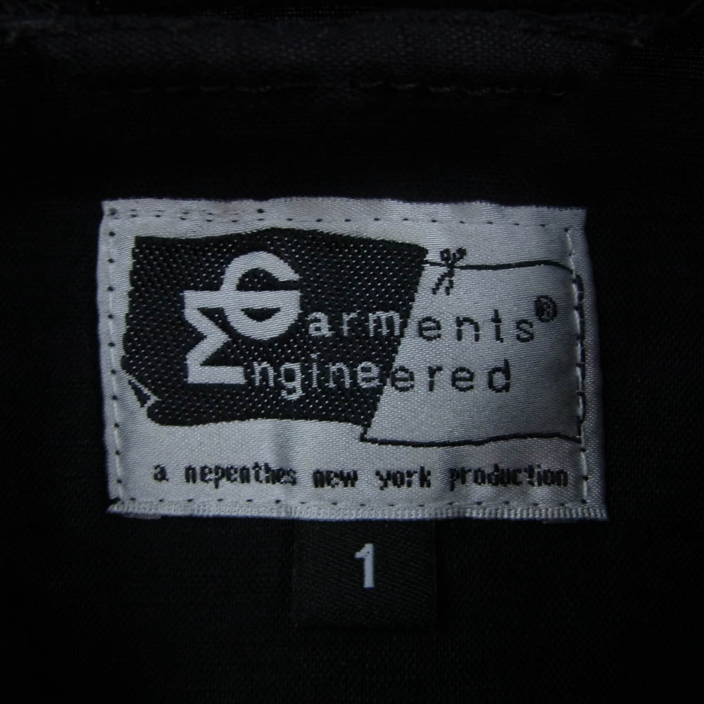 Engineered Garments エンジニアードガーメンツ USA製 コットンリネン マオカラー 長袖 シャツ ブラック系 1【中古】