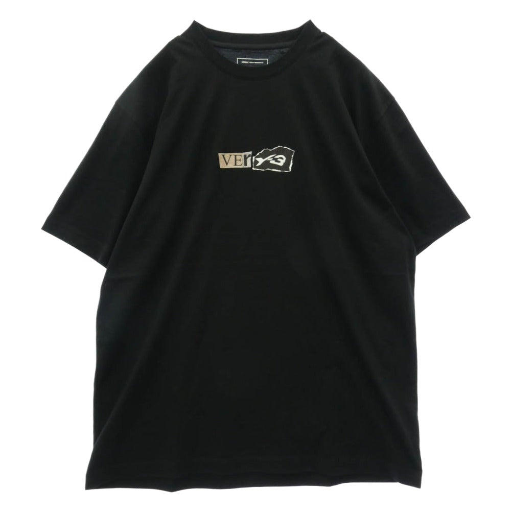 Y-3 Yohji Yamamoto ワイスリー ヨウジヤマモト 26SS KQ9750 GFX SHORT SLEEVE TEE フロントプリント 半袖 Tシャツ ブラック系 L【極上美品】【中古】