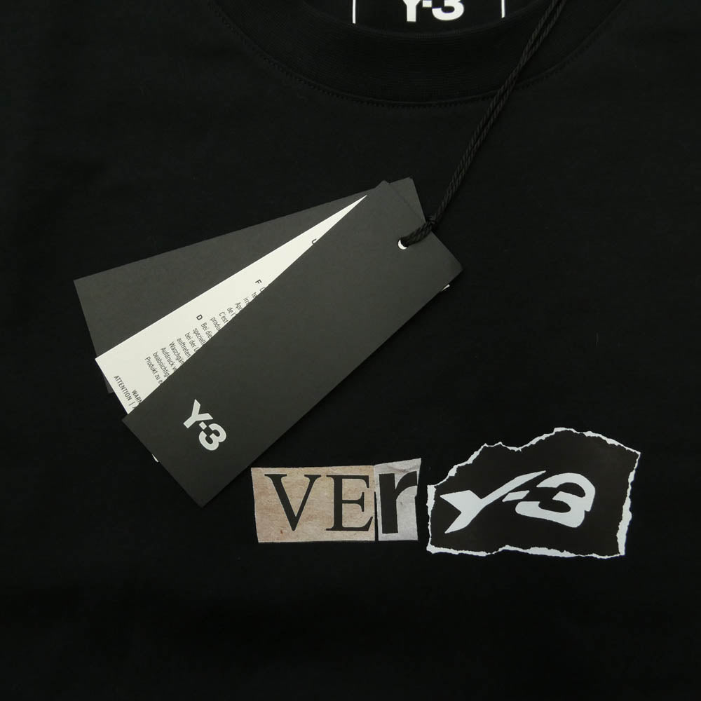 Y-3 Yohji Yamamoto ワイスリー ヨウジヤマモト 26SS KQ9750 GFX SHORT SLEEVE TEE フロントプリント 半袖 Tシャツ ブラック系 L【極上美品】【中古】