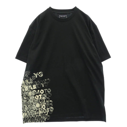 Y-3 Yohji Yamamoto ワイスリー ヨウジヤマモト 26AW KR2223 GFX SHORT SLEEVE TEE ロゴグラフィック サイドプリント 半袖 Tシャツ ブラック系 L【極上美品】【中古】
