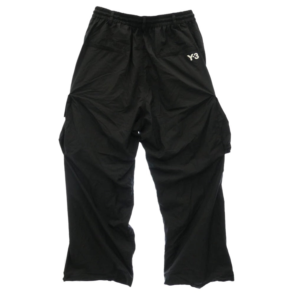 Y-3 Yohji Yamamoto ワイスリー ヨウジヤマモト KF1087 NYLON WIRED 3 STRIPES CARGO PANTS 3ストライプス ナイロン ワイヤー カーゴパンツ ブラック系 M【極上美品】【中古】