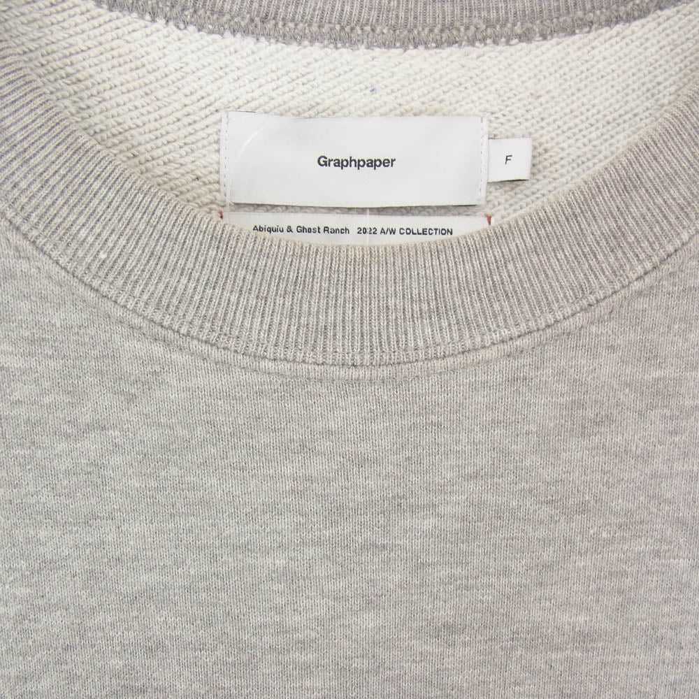 GRAPHPAPER グラフペーパー LOOPWHEELER ループウィラー 22AW GU223-70111 x LOOPWHEELER ループウィラー Classic Crew Neck Sweat クラシック クルーネック スウェット グレー系 F【中古】