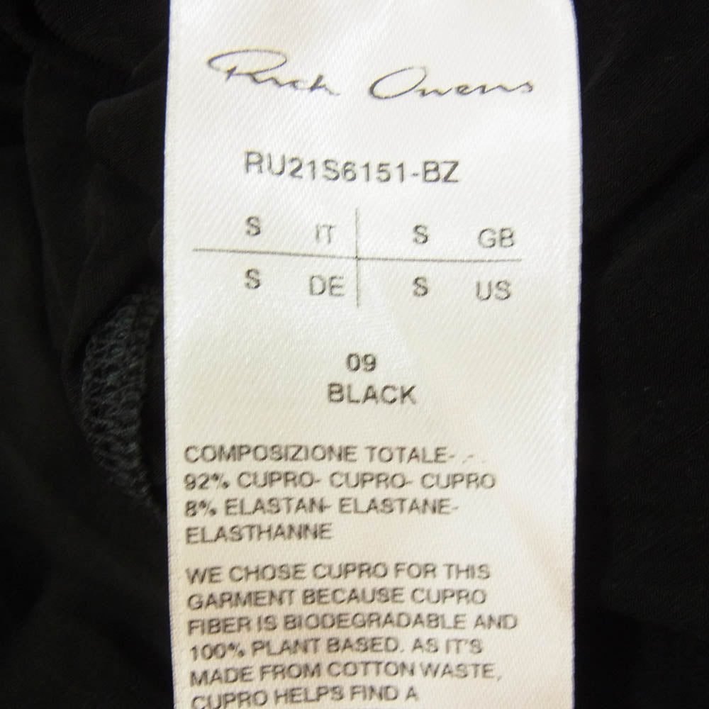 Rick Owens リックオウエンス 21SS RU21S6151-BZ Basic RIB ベーシック リブ ノースリーブ タンクトップ カットソー ブラック系 S【中古】