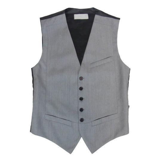 DIOR HOMME ディオールオム 08SS 8E3160310558 Kris Van Assche Archive Vest Gilet クリスヴァンアッシュ期 アーカイブ バイカラー ベスト ジレ グレー系 44【中古】