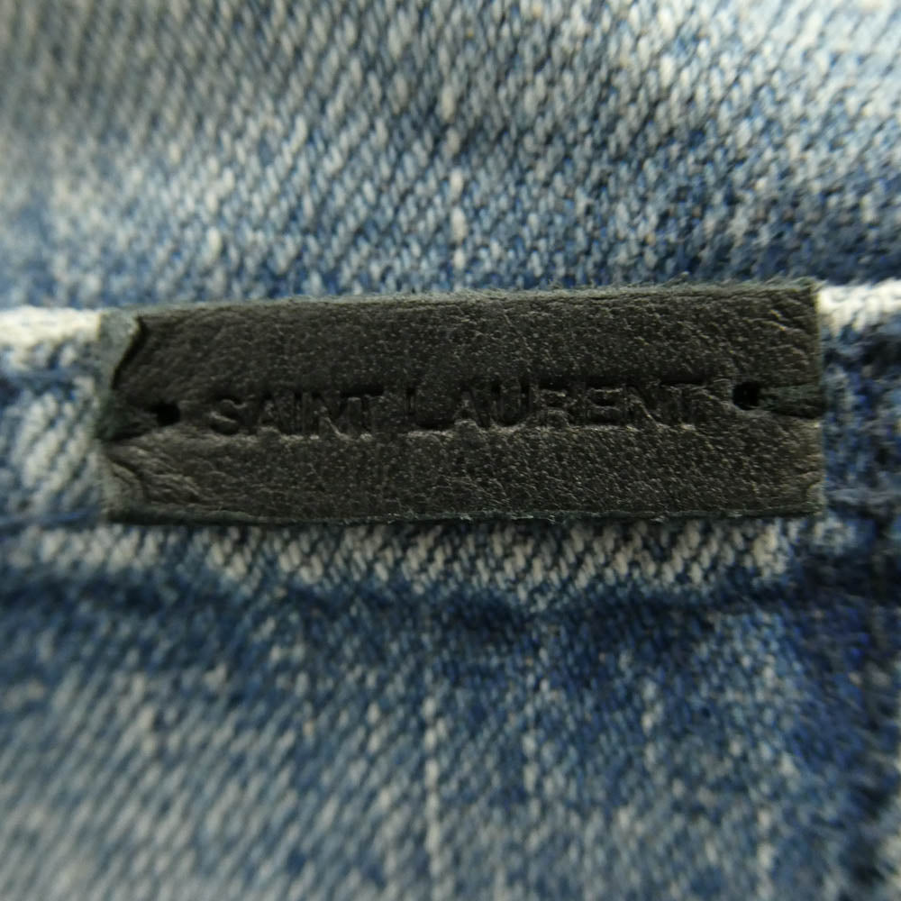 SAINT LAURENT サンローラン 20AW 624574 Y00WA Washed Wide Denim Pant ウォッシュド ジップフライ ワイド デニム パンツ 29 ブルー系 29【中古】
