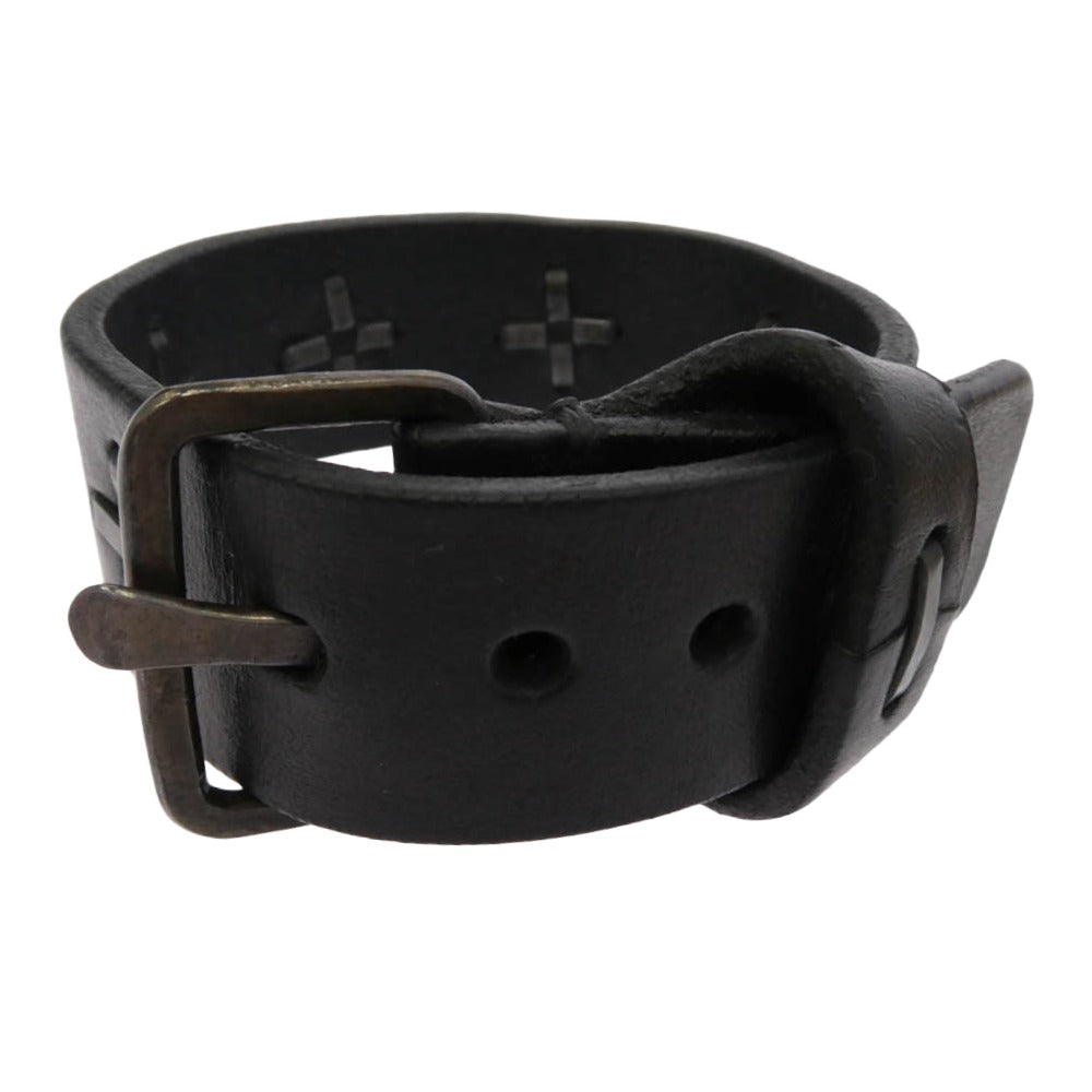MA+ エムエークロス Wrist Band Leather Bracelet リスト バンド レザー ブレスレット ブラック ブラック系【中古】