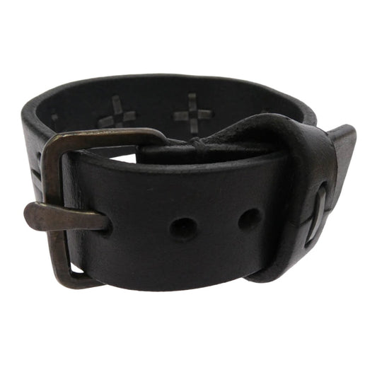 MA+ エムエークロス Wrist Band Leather Bracelet リスト バンド レザー ブレスレット ブラック ブラック系【中古】