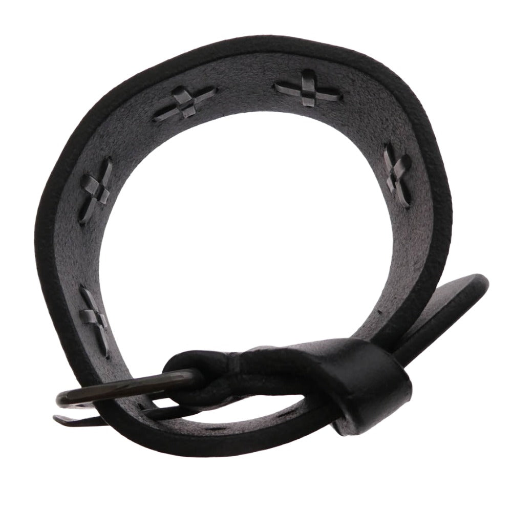 MA+ エムエークロス Wrist Band Leather Bracelet リスト バンド レザー ブレスレット ブラック ブラック系【中古】