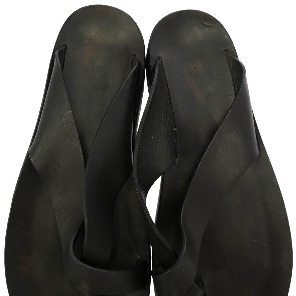 MA+ エムエークロス Leather Beach Sandal レザー ビーチ サンダル 41 ブラック系 41【中古】