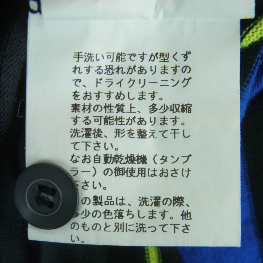 UNDERCOVER アンダーカバー 01ss Z228-1 CHAOTIC DISCORD期 ボーダー ポロ シャツ ブルー系 ブラック系 グレー系 L【中古】