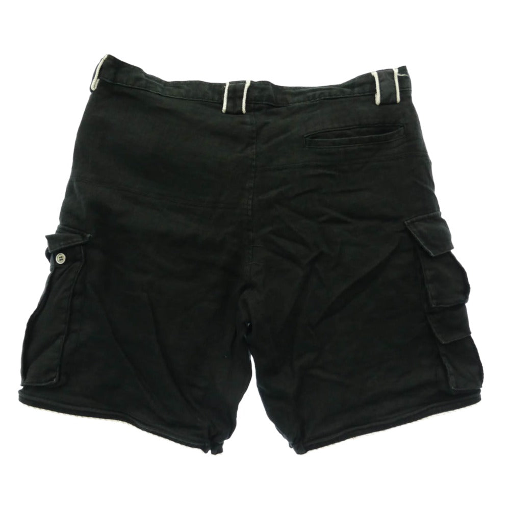 シャンティ リネン ハーフパンツ ショーツ ブラック系 L【中古】