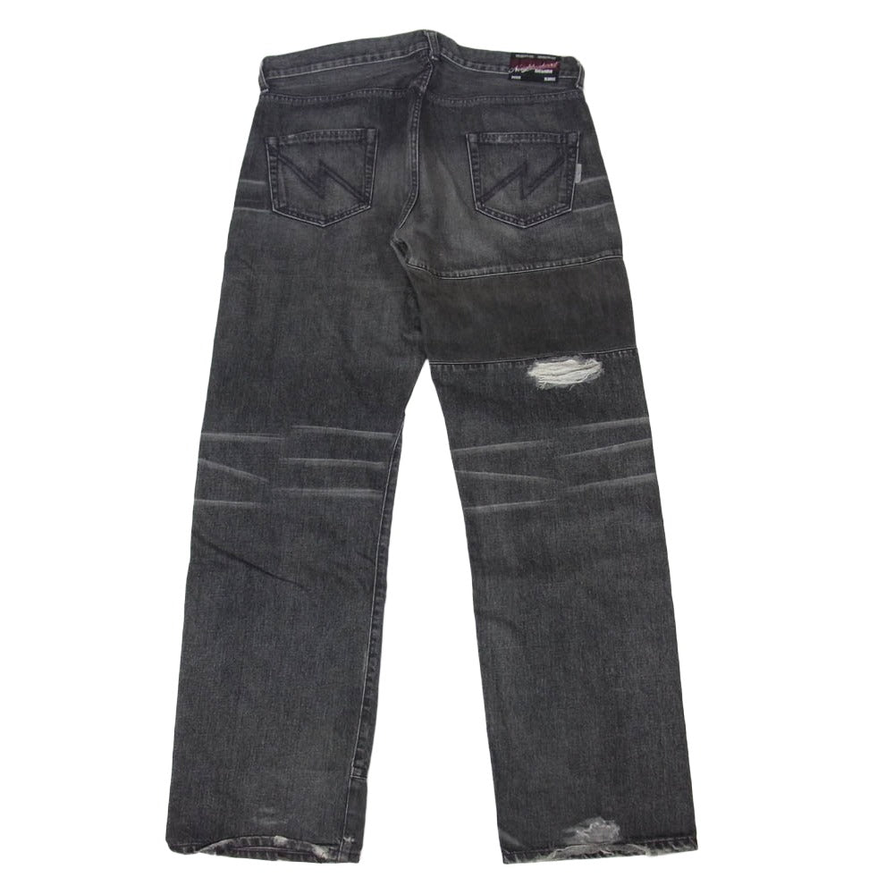 NEIGHBORHOOD ネイバーフッド DCNH-PT-10 BASIC ベーシック SAVAGE サベージ ダメージ加工 ブラック デニムパンツ ブラック系 XL【中古】