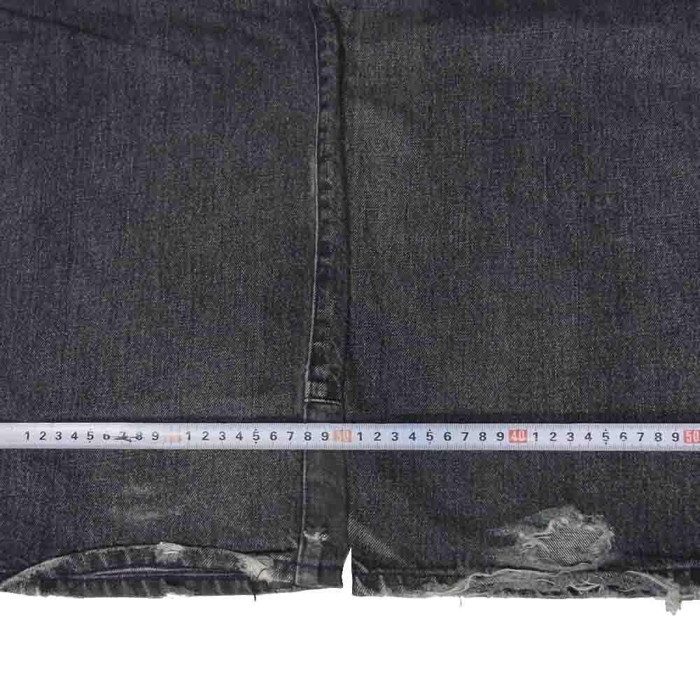 NEIGHBORHOOD ネイバーフッド DCNH-PT-10 BASIC ベーシック SAVAGE サベージ ダメージ加工 ブラック デニムパンツ ブラック系 XL【中古】